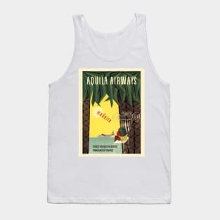 Aquila Airways Madeira Portugal Vintage Poster Tank Top